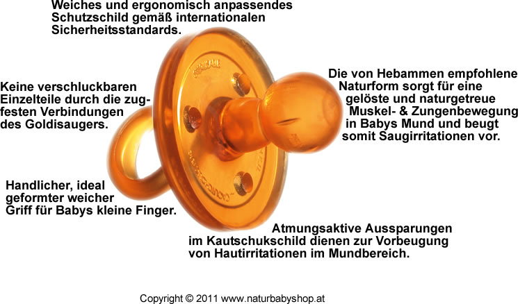 Goldi Sauger Schnuller Info