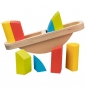 Preview: Holz Spiel Waage Balancierspiel mit bunten Holzwürfeln