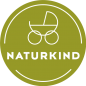 Preview: Naturkind Logo Grün mit Kinderwagen in weiss
