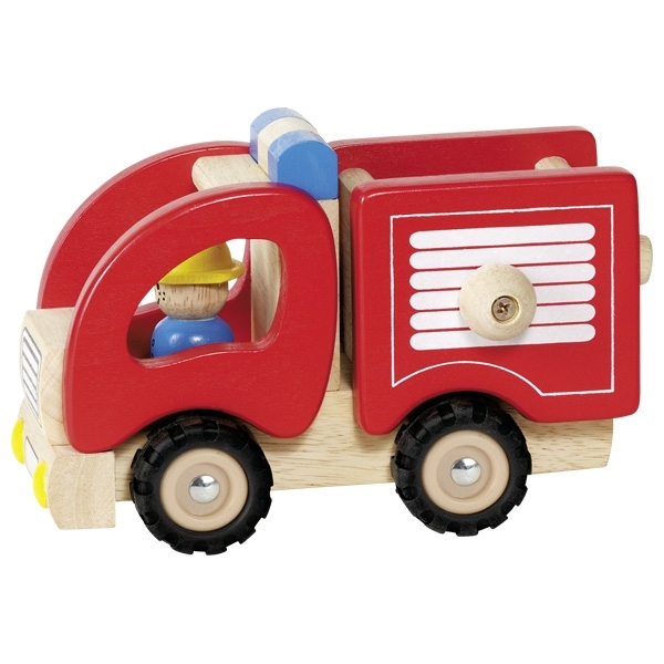 Feuerwehrauto rot aus Holz